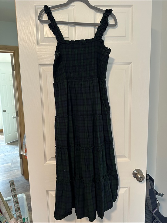 J. Crew Dresses & Skirts - J. Crew Blackwatch Plaid Maxi Dress - Dark Green and Navy